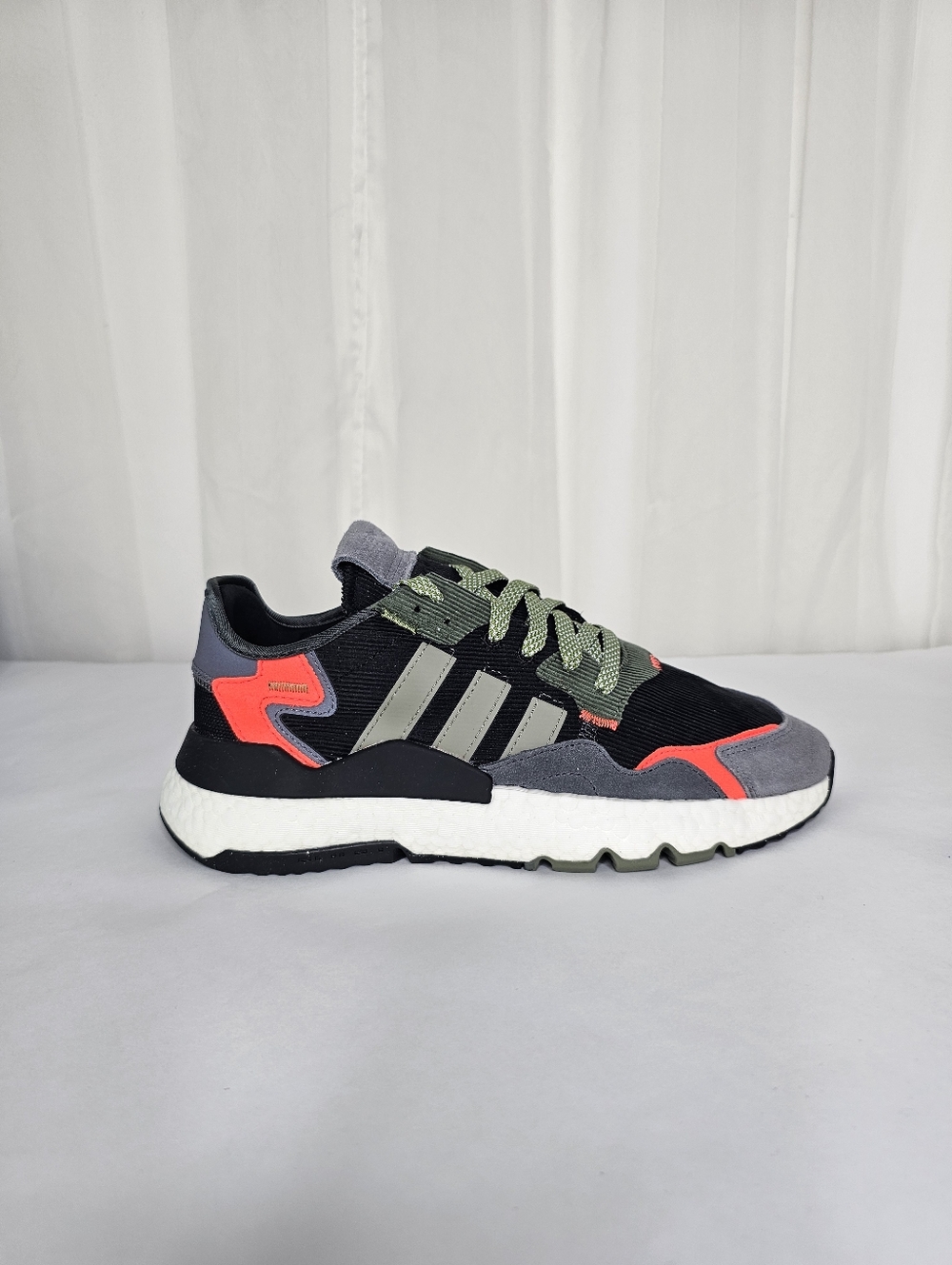 adidas Originals Nite Jogger Black Legacy Green Sneaker FZ1960 Retro Men's 8 NEW
